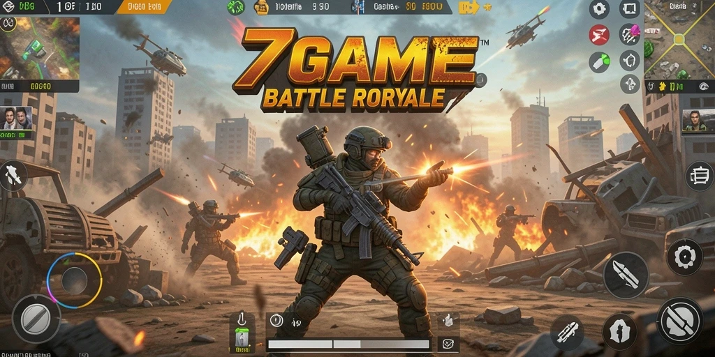 Tampilan gameplay seru saat berkompetisi di arena Battle Royale.