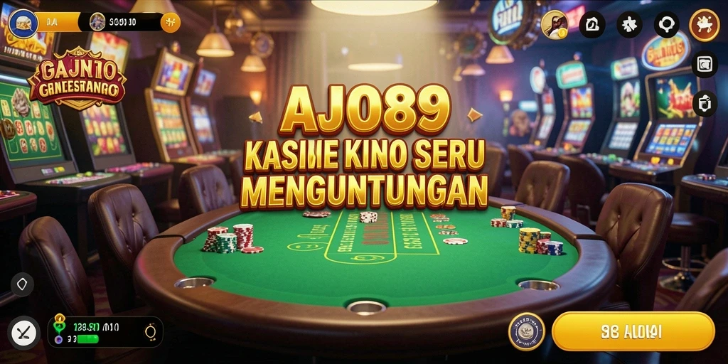 Screenshot utama AJO89 menampilkan gameplay kasino yang seru.