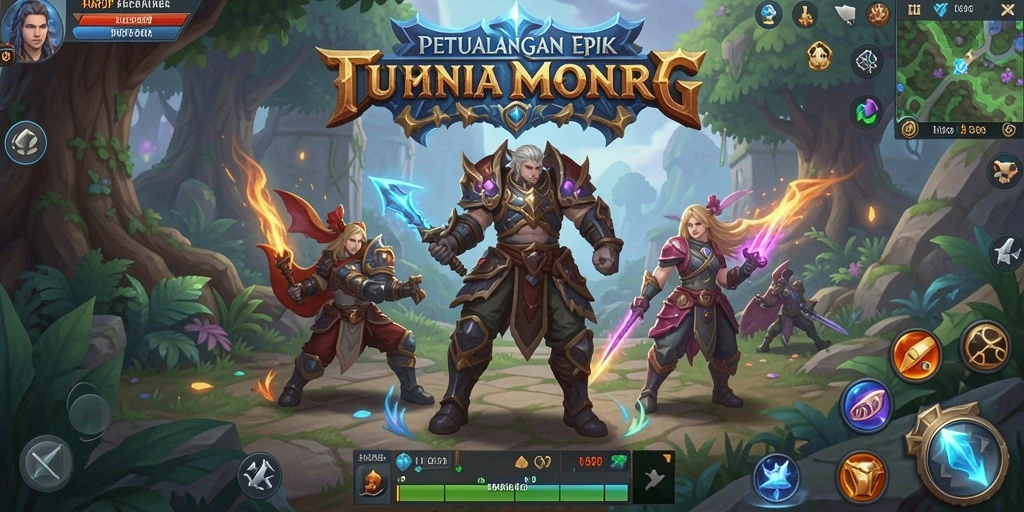 Tampilan gameplay epik di dunia MMORPG HARAPJP.