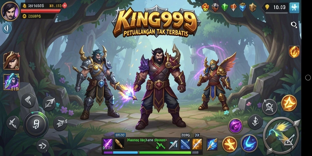 Tampilan gameplay epik dalam KING999 yang menyenangkan.