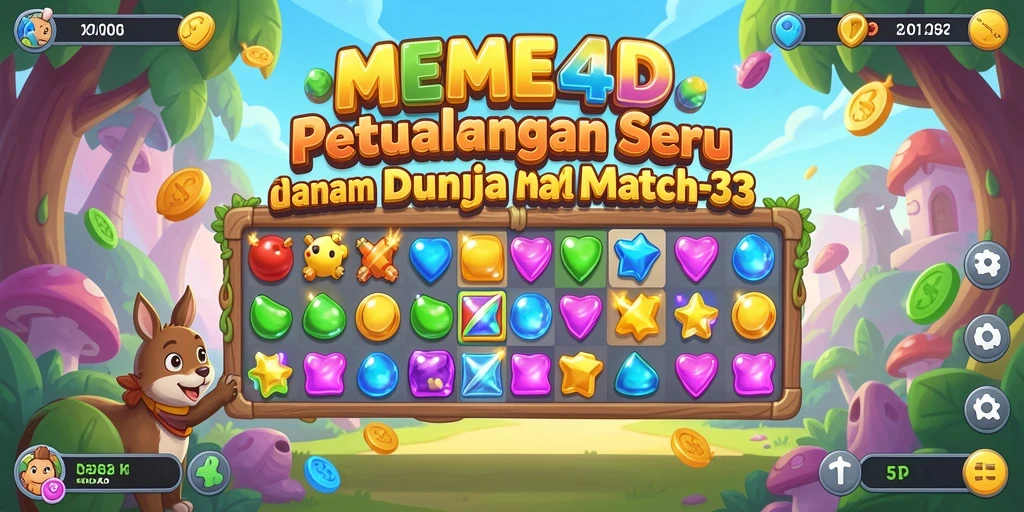 Tampilan gameplay seru dan penuh warna di MEME4D.