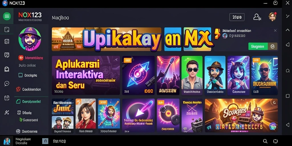 Tampilan gameplay interaktif NOX123 yang menarik dan seru.