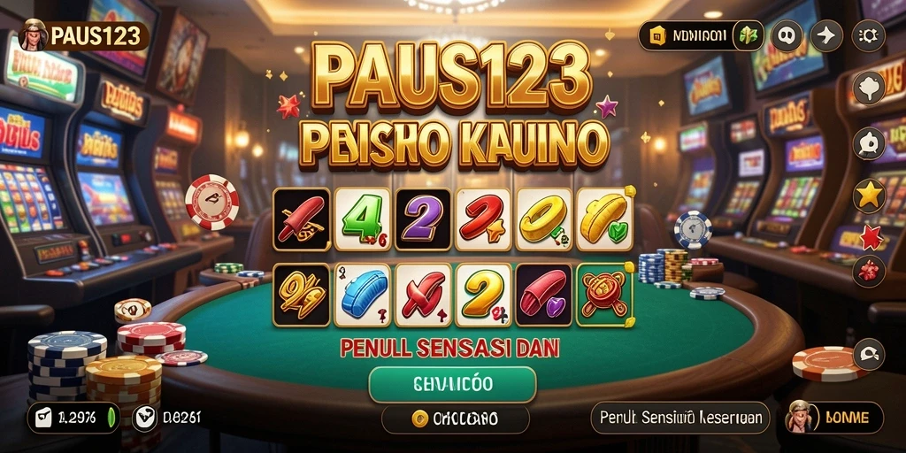 Screenshot utama PAUS123 menampilkan gameplay Kasino yang menarik dan penuh keasyikan.