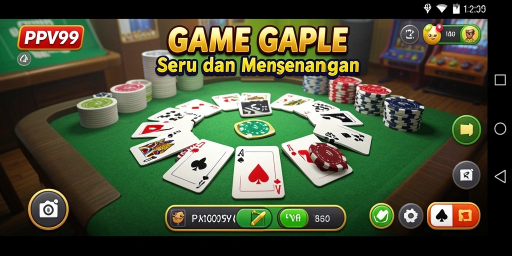 Tampilan gameplay Gaple yang menarik dan interaktif.