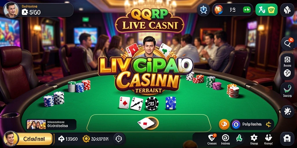 Screenshot utama QQRP menampilkan gameplay Live Casino yang mendebarkan.