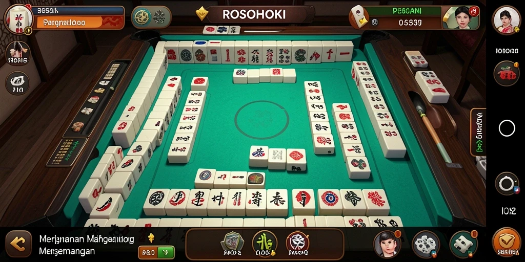 Tampilan gameplay Mahjong yang memikat dan penuh tantangan.
