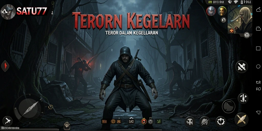 Screenshot utama SATU77 menampilkan gameplay yang menegangkan dan mencekam.