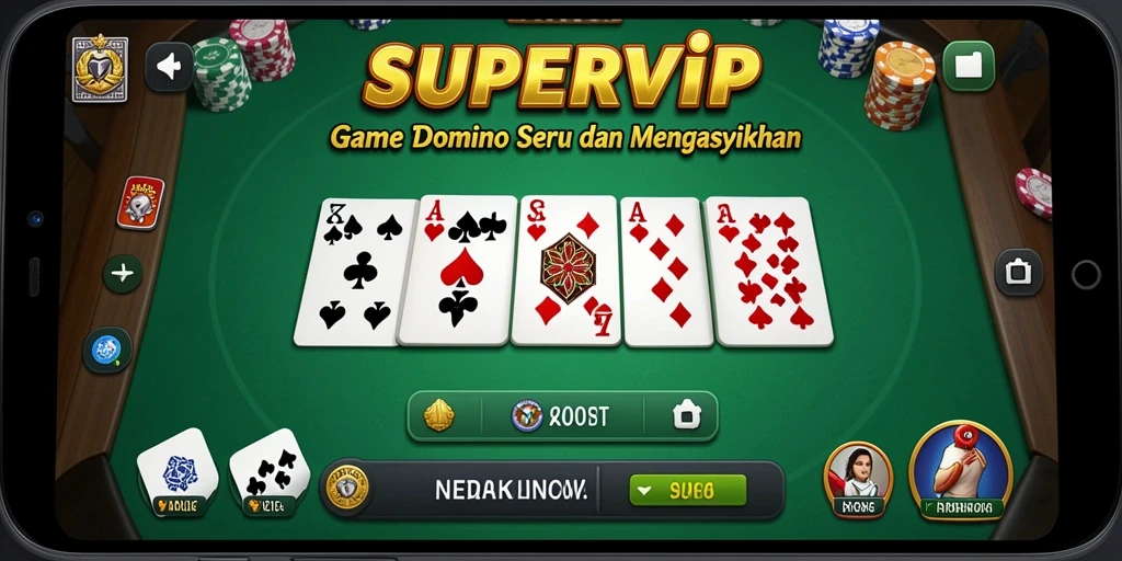 Tampilan gameplay seru dalam SUPERVIP game Domino.